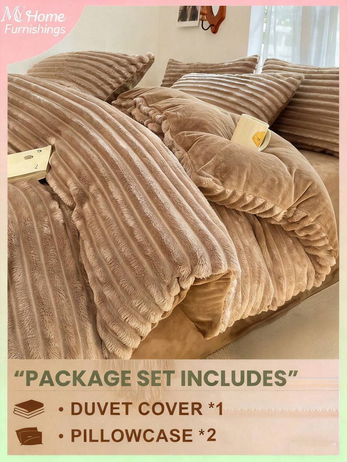 3pcs Comfortable Soft Skin-Friendly Boys Girls Dorm Bedding Machine Washable No Filling Fluffy Super Soft Duvet Cover Set - Faux Fur Plush, 1pc Zippered Duvet Cover 2pcs Pillowcases Twin, Full, King, Queen Size